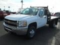 2011 Summit White Chevrolet Silverado 3500HD Regular Cab Chassis 4x4 Dually  photo #1