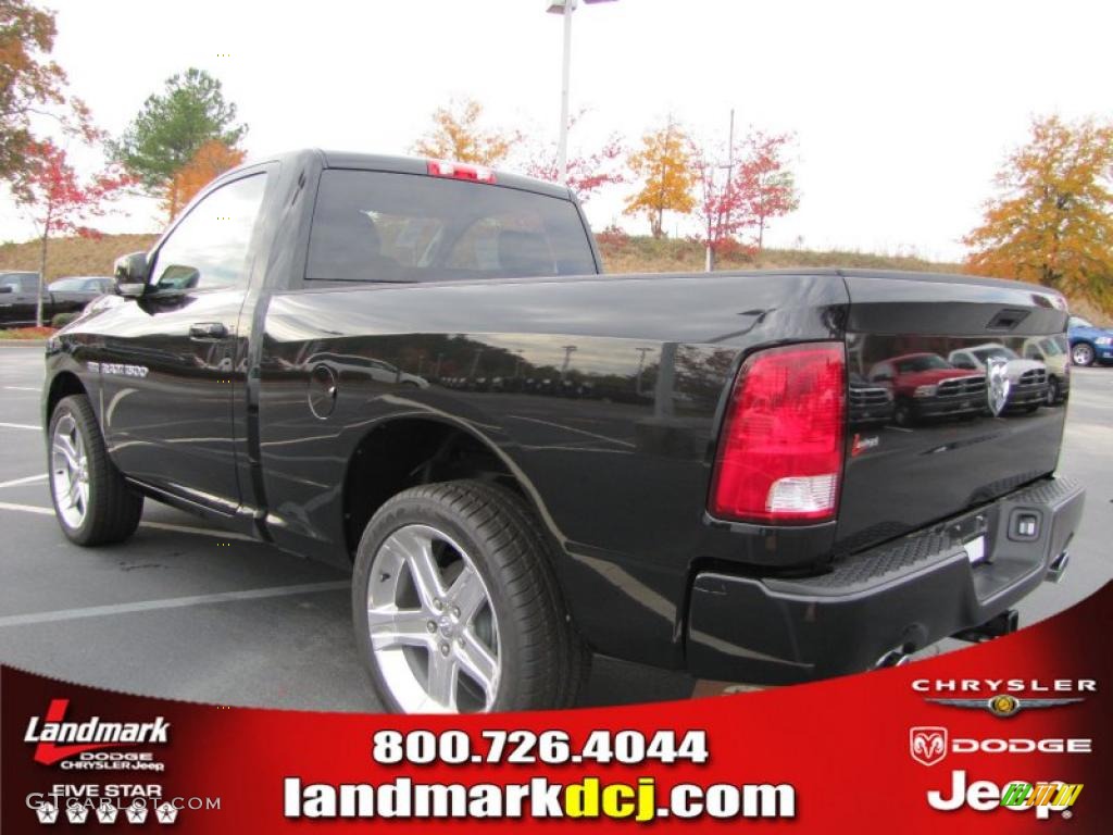 2011 Ram 1500 Sport R/T Regular Cab - Brilliant Black Crystal Pearl / Dark Slate Gray photo #2
