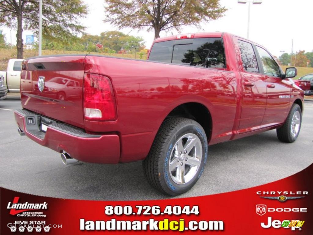 2011 Ram 1500 Sport Quad Cab - Deep Cherry Red Crystal Pearl / Dark Slate Gray photo #3