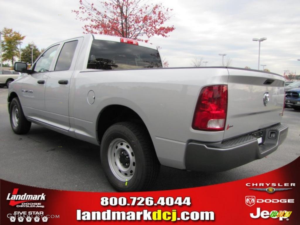 2011 Ram 1500 ST Quad Cab - Bright Silver Metallic / Dark Slate Gray/Medium Graystone photo #2