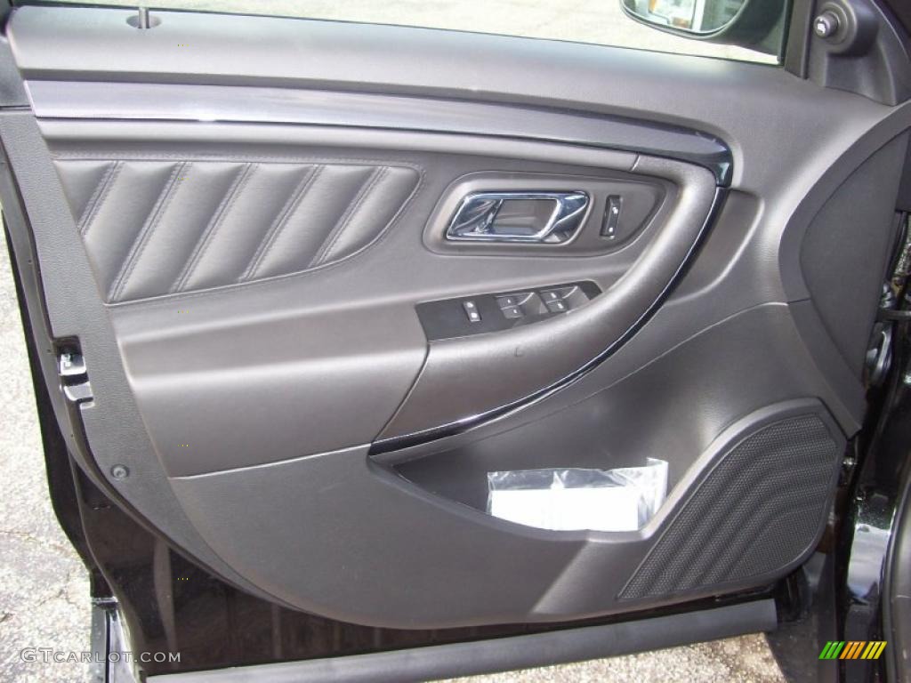 2011 Ford Taurus SHO AWD Charcoal Black Door Panel Photo #40159601