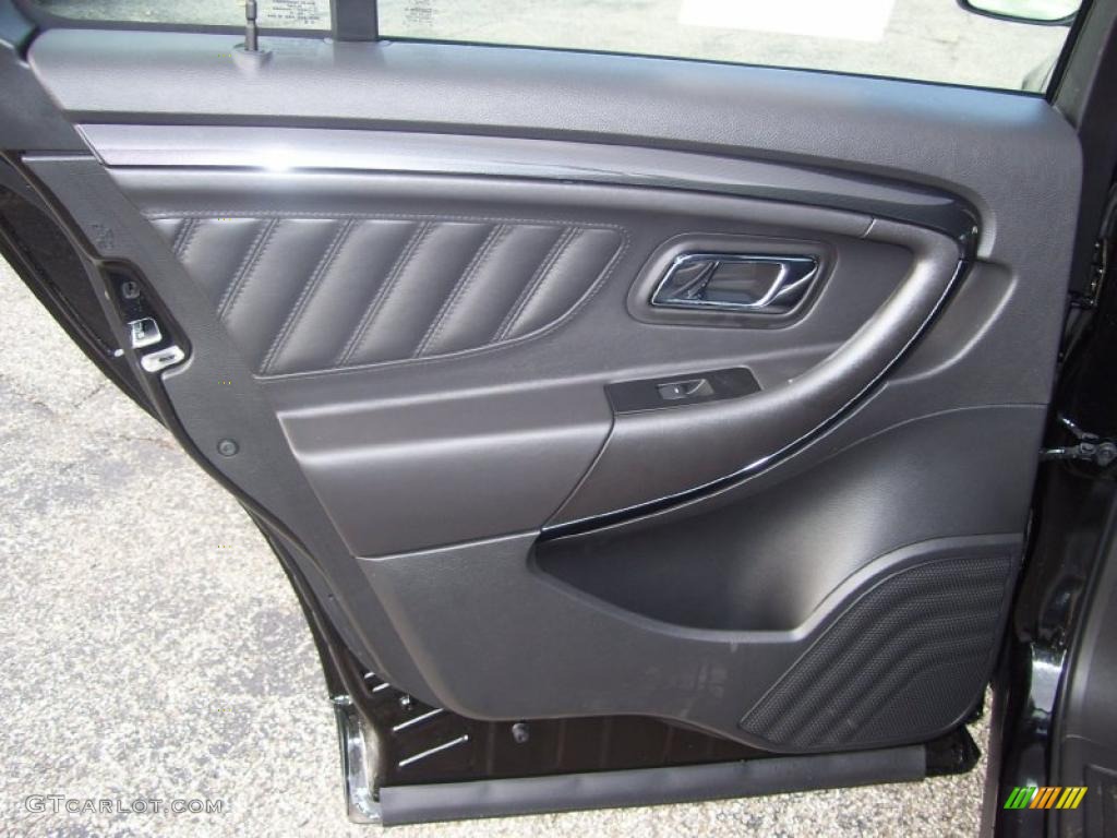 2011 Ford Taurus SHO AWD Charcoal Black Door Panel Photo #40159621