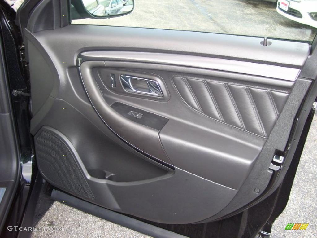 2011 Ford Taurus SHO AWD Charcoal Black Door Panel Photo #40159633