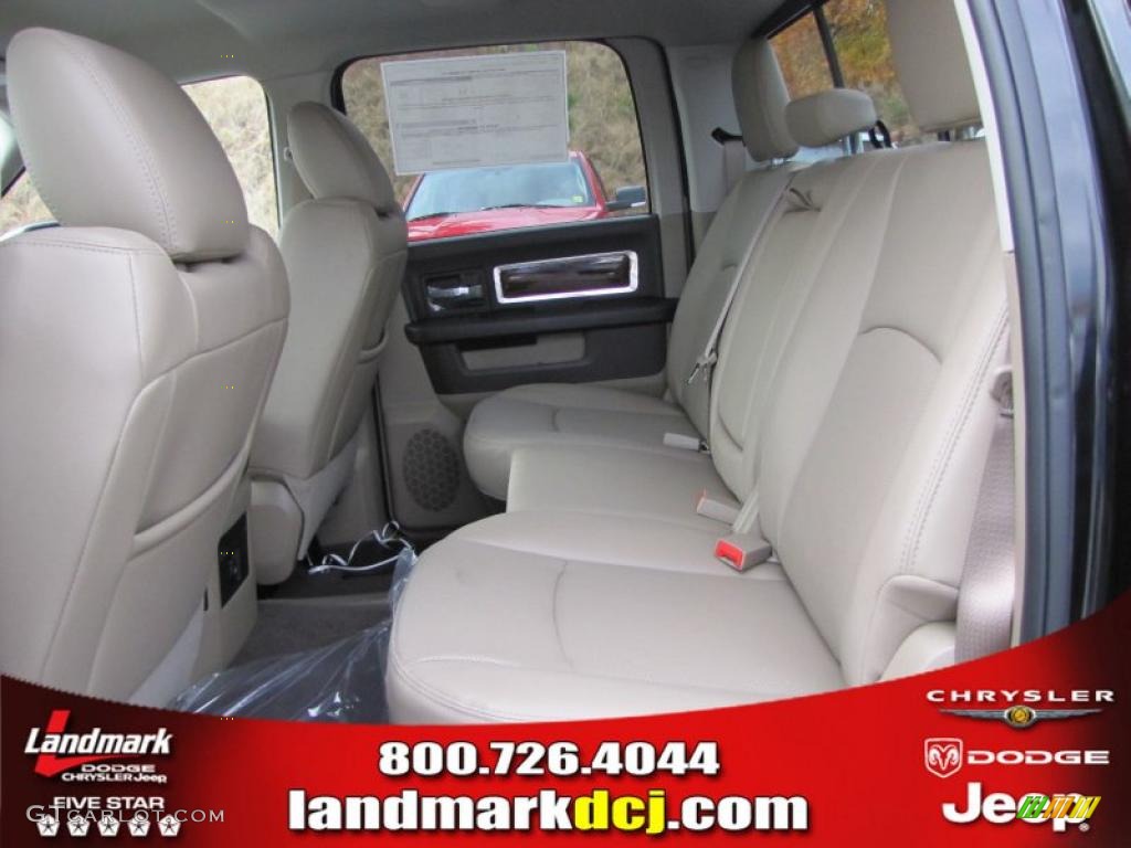 2011 Ram 1500 Laramie Crew Cab - Brilliant Black Crystal Pearl / Light Pebble Beige/Bark Brown photo #8