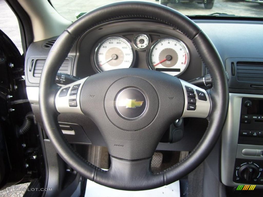 2010 Chevrolet Cobalt LT Coupe Ebony Steering Wheel Photo #40161172