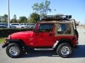 2001 Flame Red Jeep Wrangler Sport 4x4  photo #2