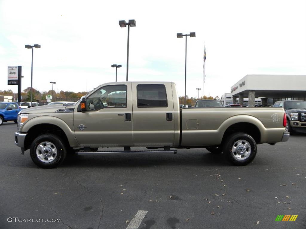 2011 F250 Super Duty XLT Crew Cab 4x4 - Pale Adobe Metallic / Adobe Two Tone Leather photo #5