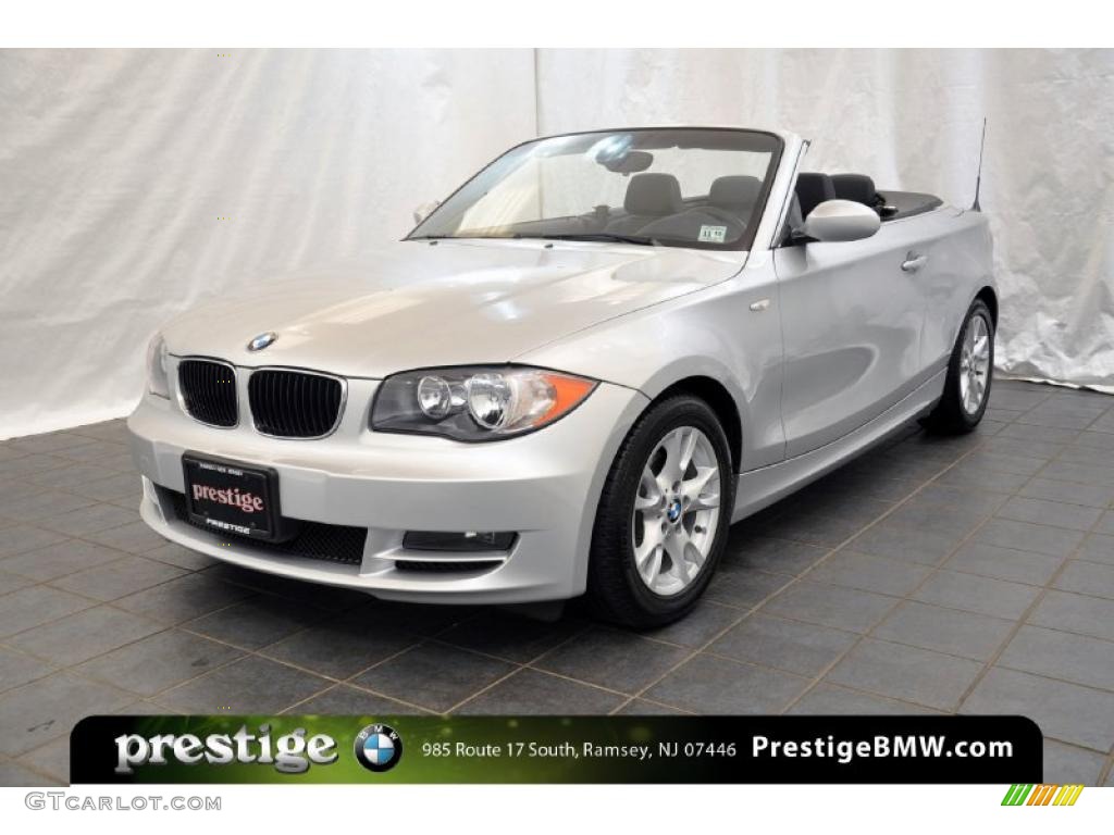 2009 1 Series 128i Convertible - Titanium Silver Metallic / Black photo #1