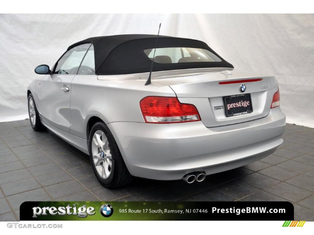 2009 1 Series 128i Convertible - Titanium Silver Metallic / Black photo #4