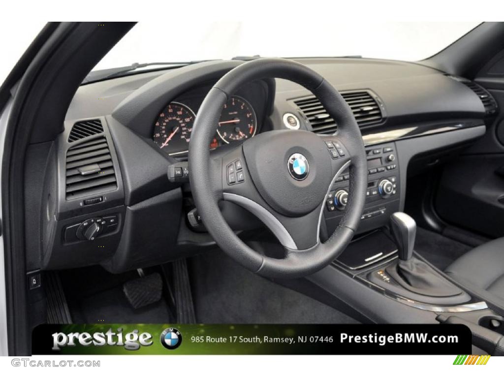 2009 1 Series 128i Convertible - Titanium Silver Metallic / Black photo #14