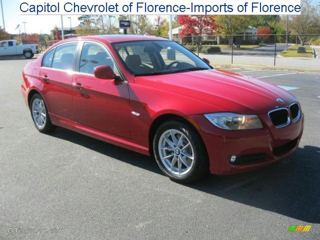 2011 3 Series 328i Sedan - Crimson Red / Beige photo #1