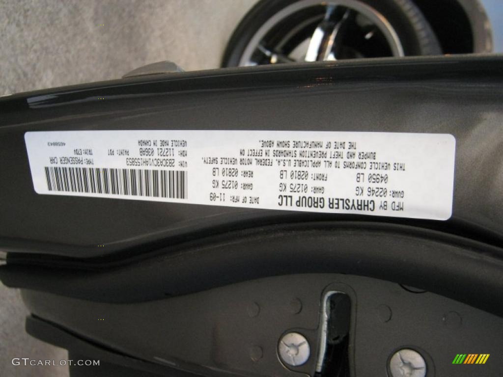 2010 Dodge Charger SXT Info Tag Photos