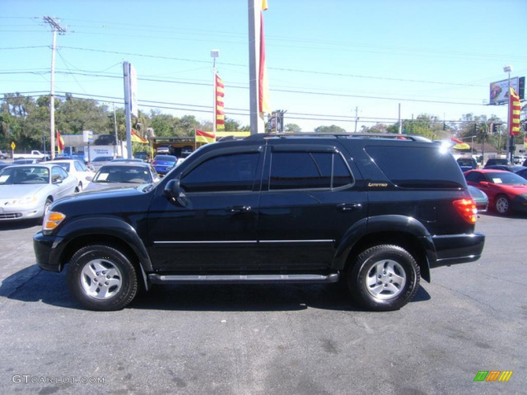 2002 Sequoia Limited 4WD - Black / Oak photo #5