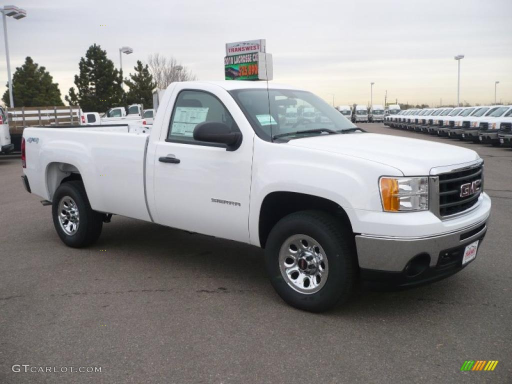 2011 Sierra 1500 Regular Cab 4x4 - Summit White / Dark Titanium photo #1