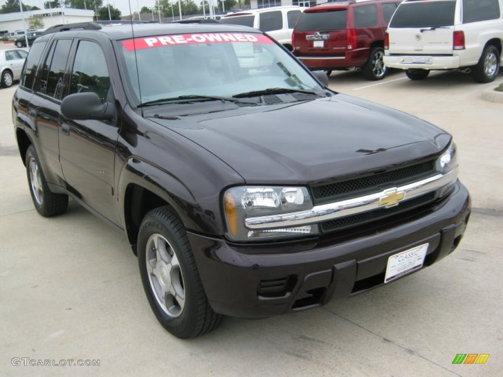 2008 TrailBlazer LS - Dark Cherry Metallic / Light Gray photo #7