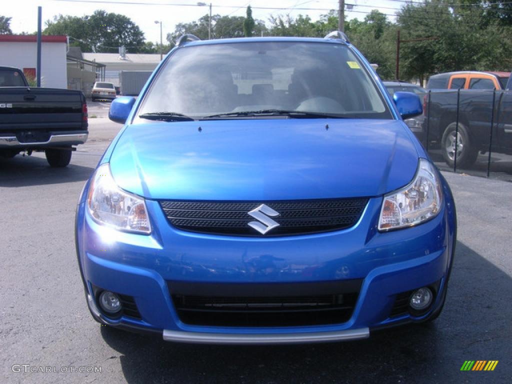 2007 SX4 Sport AWD - Techno Blue Metallic / Black photo #3