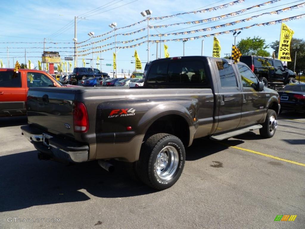 2005 F350 Super Duty Lariat Crew Cab 4x4 Dually - Dark Stone Metallic / Tan photo #6