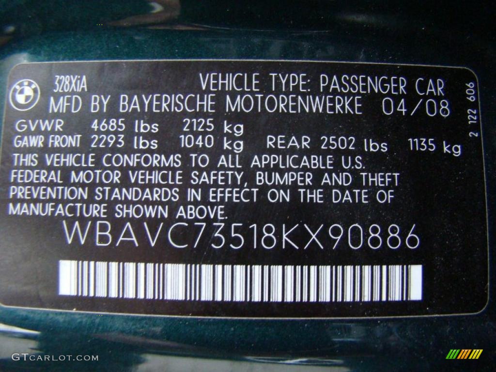 2008 3 Series 328xi Sedan - Deep Green Metallic / Beige photo #15