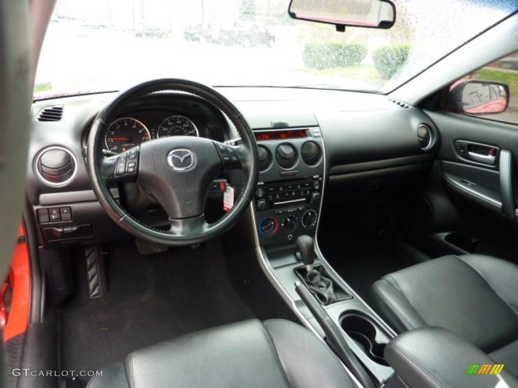Black Interior 2007 Mazda MAZDA6 i Grand Touring Hatchback Photo #40178690
