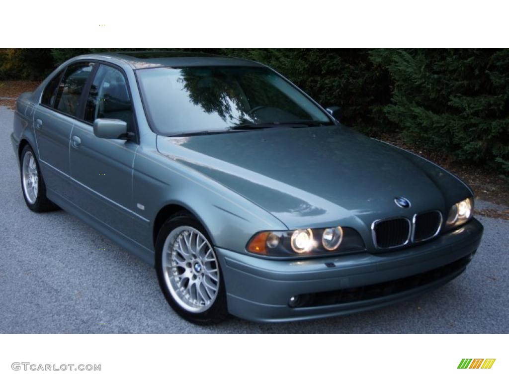 2003 5 Series 530i Sedan - Slate Green Metallic / Grey photo #7