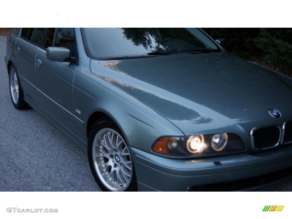 2003 5 Series 530i Sedan - Slate Green Metallic / Grey photo #8
