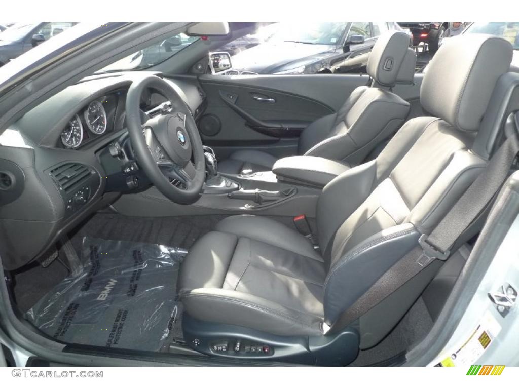 Black Interior 2008 BMW 6 Series 650i Convertible Photo #40181474