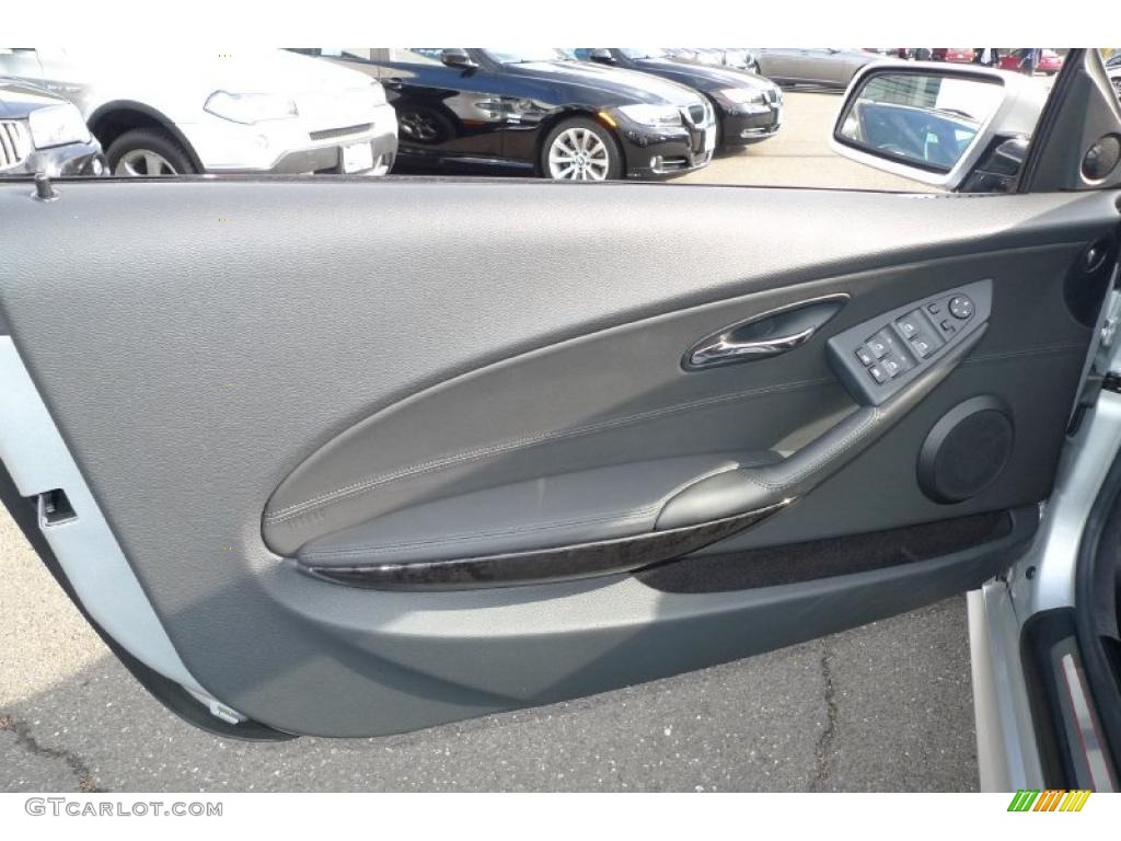 2008 BMW 6 Series 650i Convertible Black Door Panel Photo #40181766