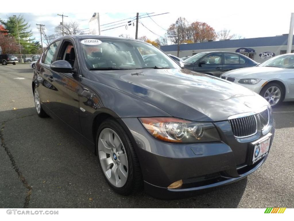2008 3 Series 335xi Sedan - Sparkling Graphite Metallic / Black photo #4