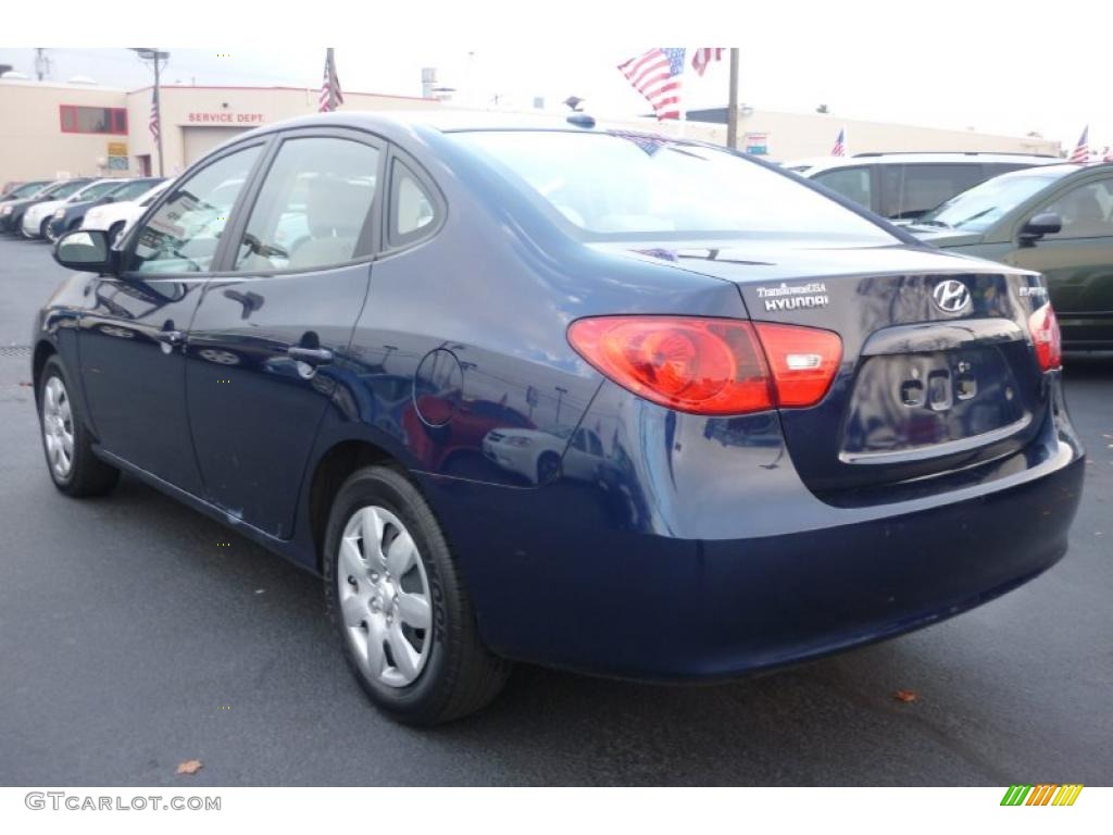 2008 Elantra GLS Sedan - Regatta Blue Metallic / Beige photo #9