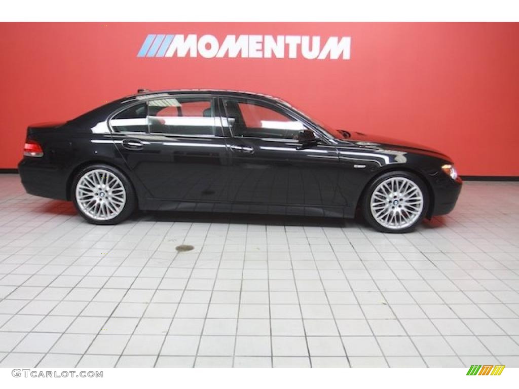 2008 7 Series 750Li Sedan - Azurite Black Metallic / Flannel Grey photo #2