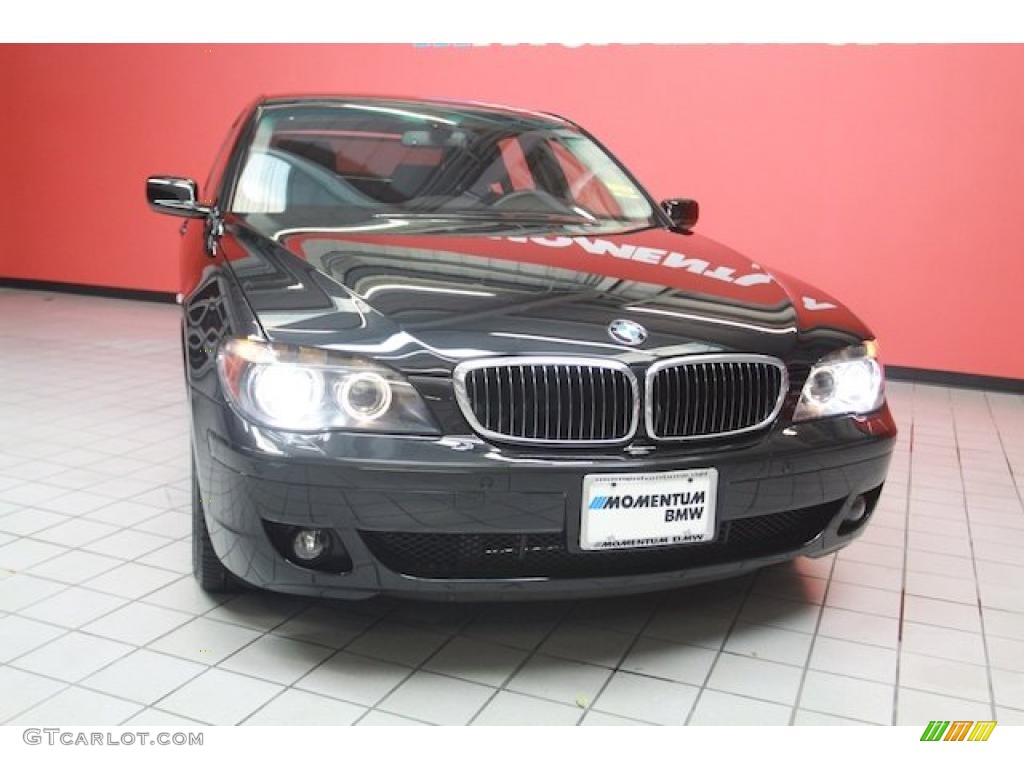 2008 7 Series 750Li Sedan - Azurite Black Metallic / Flannel Grey photo #3