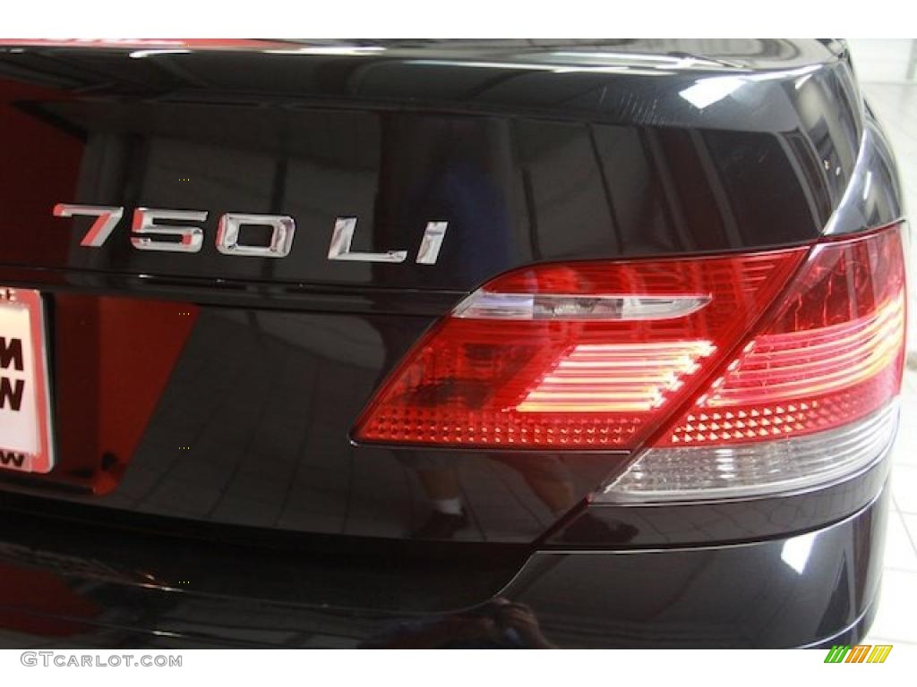 2008 7 Series 750Li Sedan - Azurite Black Metallic / Flannel Grey photo #9