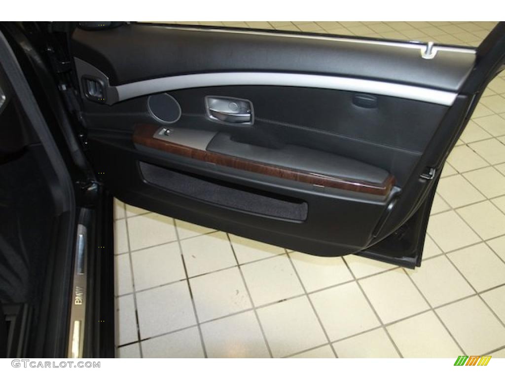 2008 7 Series 750Li Sedan - Azurite Black Metallic / Flannel Grey photo #13