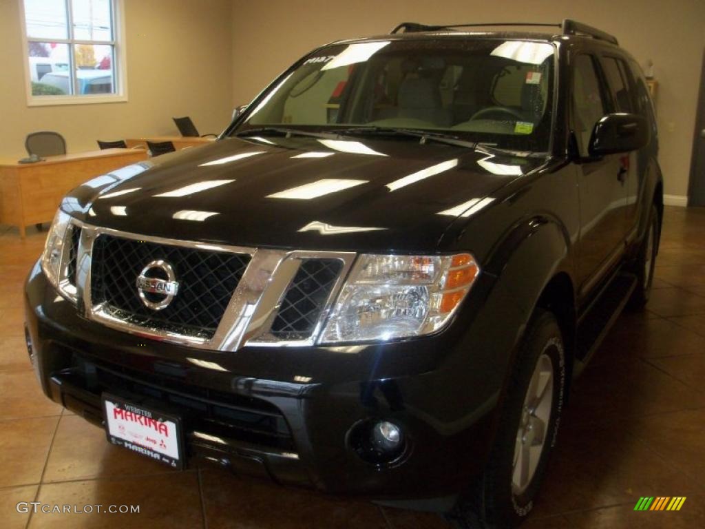 2008 Pathfinder SE 4x4 - Super Black / Cafe Latte photo #1