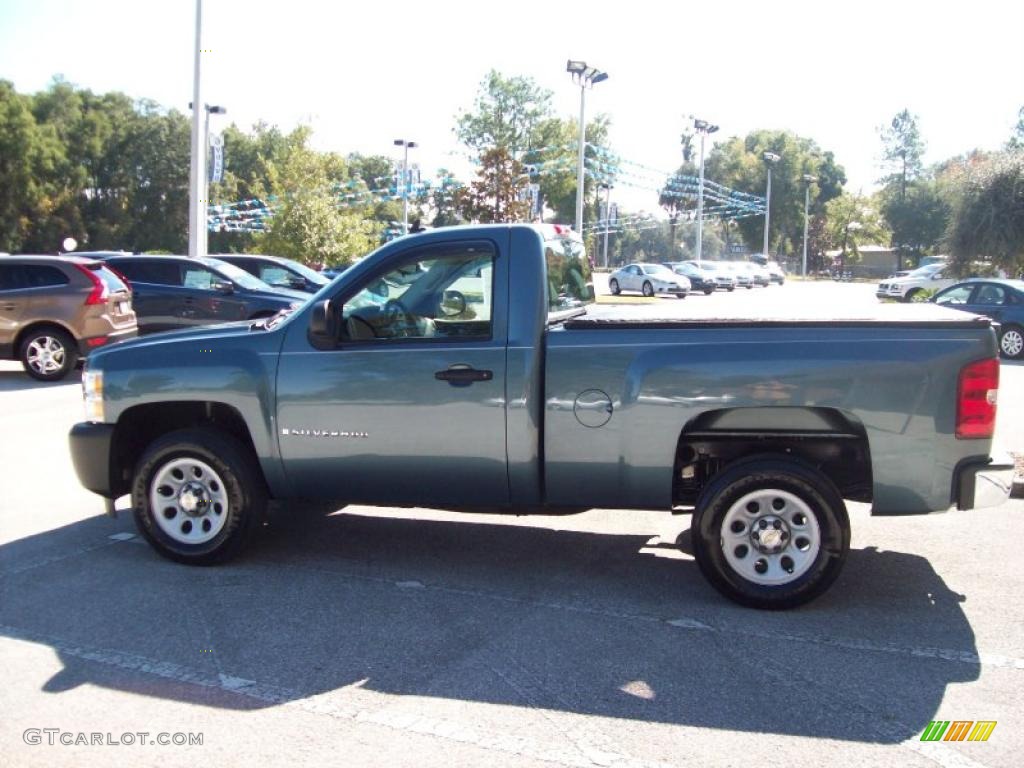 2008 Silverado 1500 Work Truck Regular Cab - Blue Granite Metallic / Dark Titanium photo #5