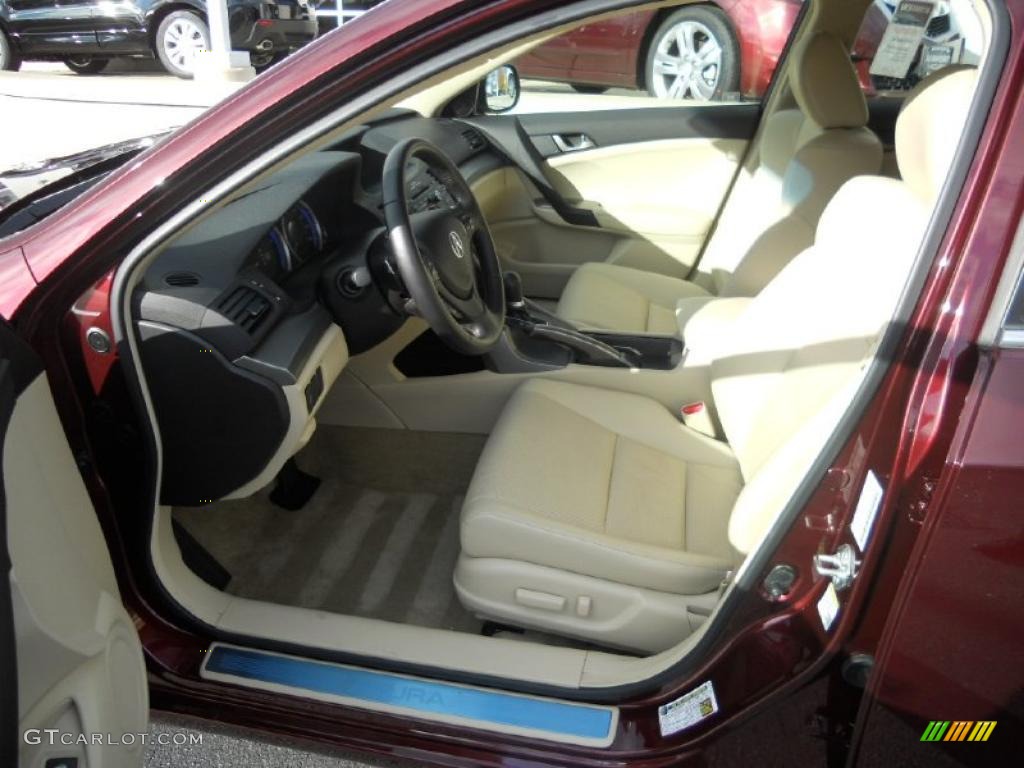 2010 TSX V6 Sedan - Basque Red Pearl / Parchment photo #10