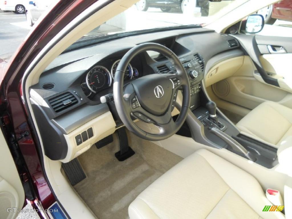 Parchment Interior 2010 Acura TSX V6 Sedan Photo #40193615