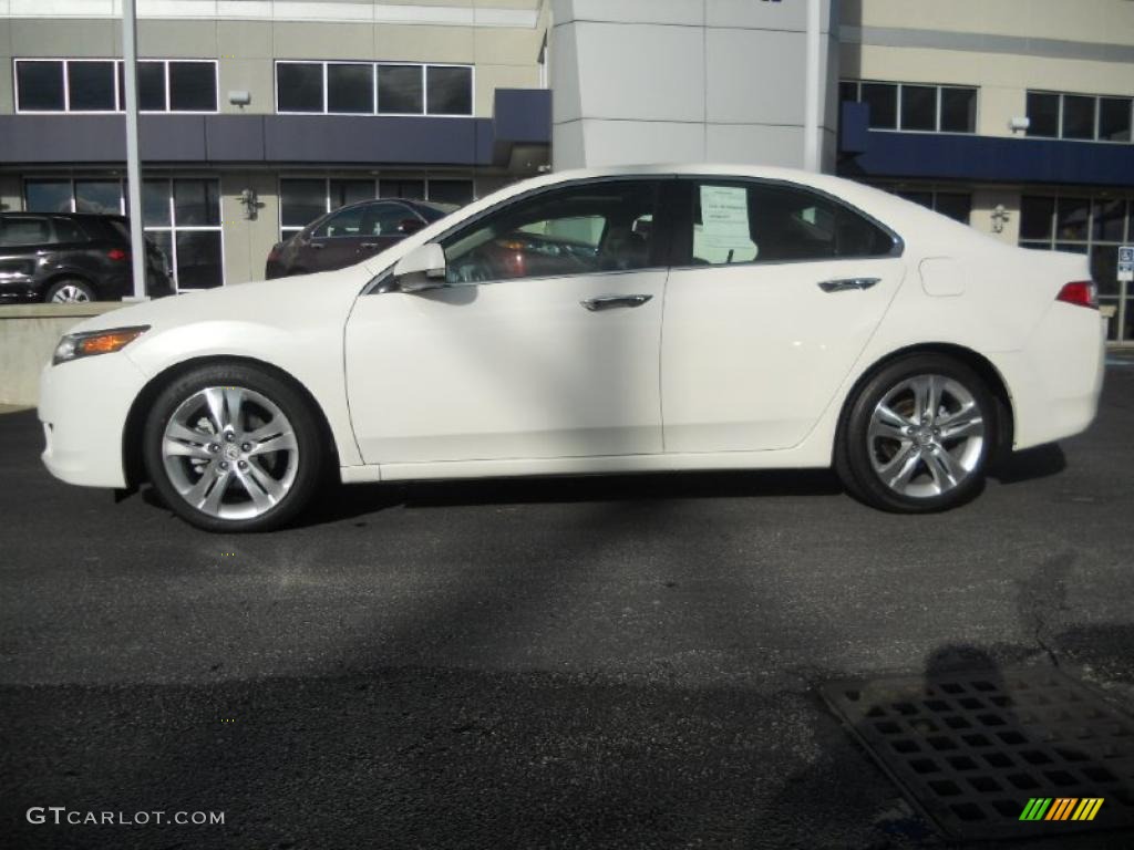 2010 TSX V6 Sedan - Premium White Pearl / Ebony photo #4