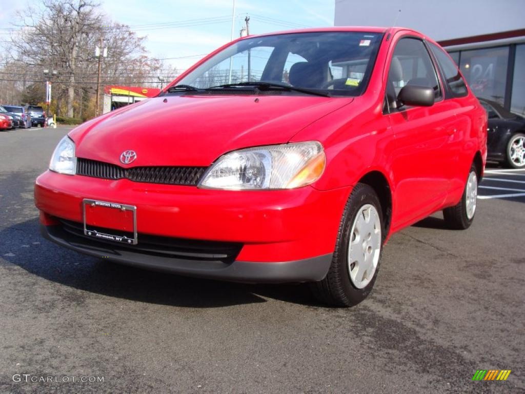 2001 ECHO Sedan - Absolutely Red / Warm Gray photo #3