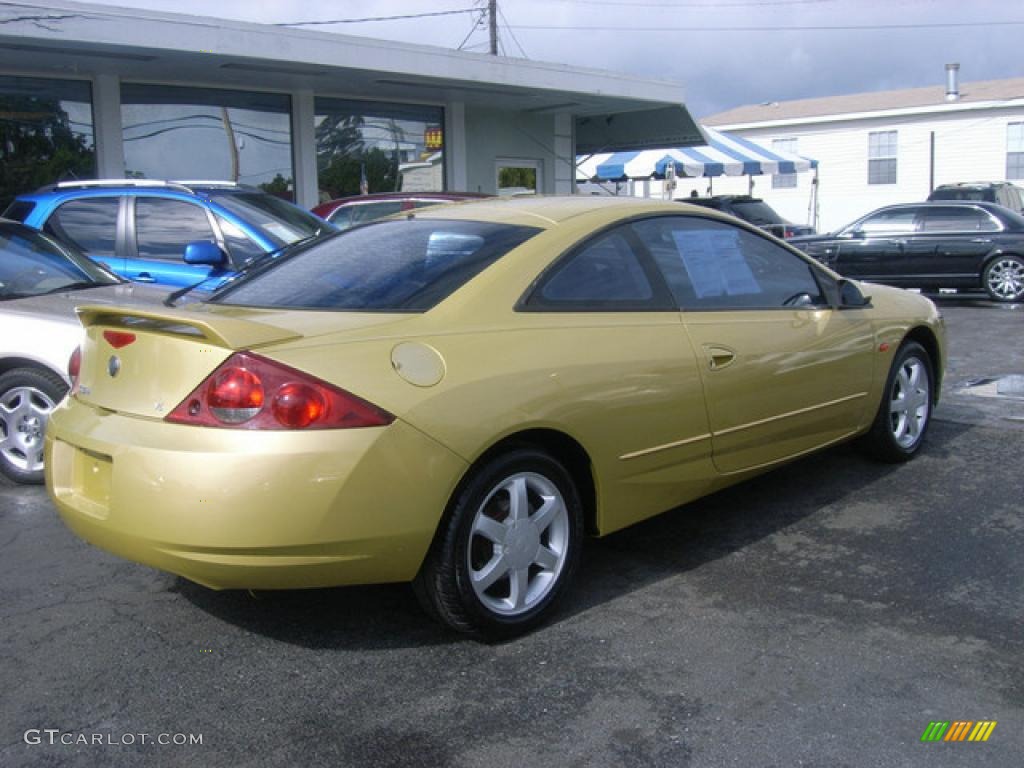 2000 Cougar V6 - Light Citrus Gold Metallic / Graystone photo #6