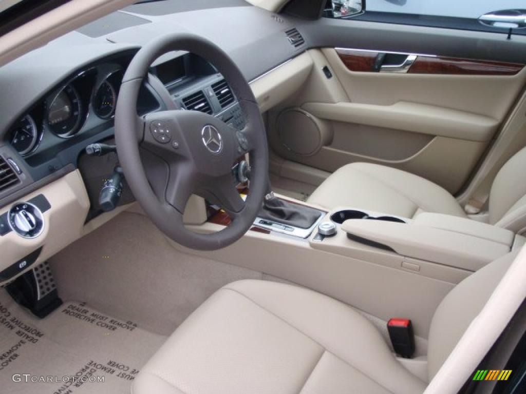Almond/Mocha Interior 2011 Mercedes-Benz C 300 Sport 4Matic Photo #40196171