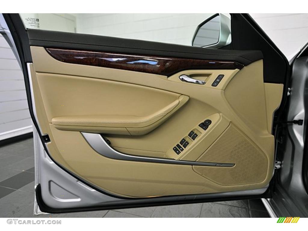 2010 Cadillac CTS 4 3.6 AWD Sedan Cashmere/Cocoa Door Panel Photo #40196735