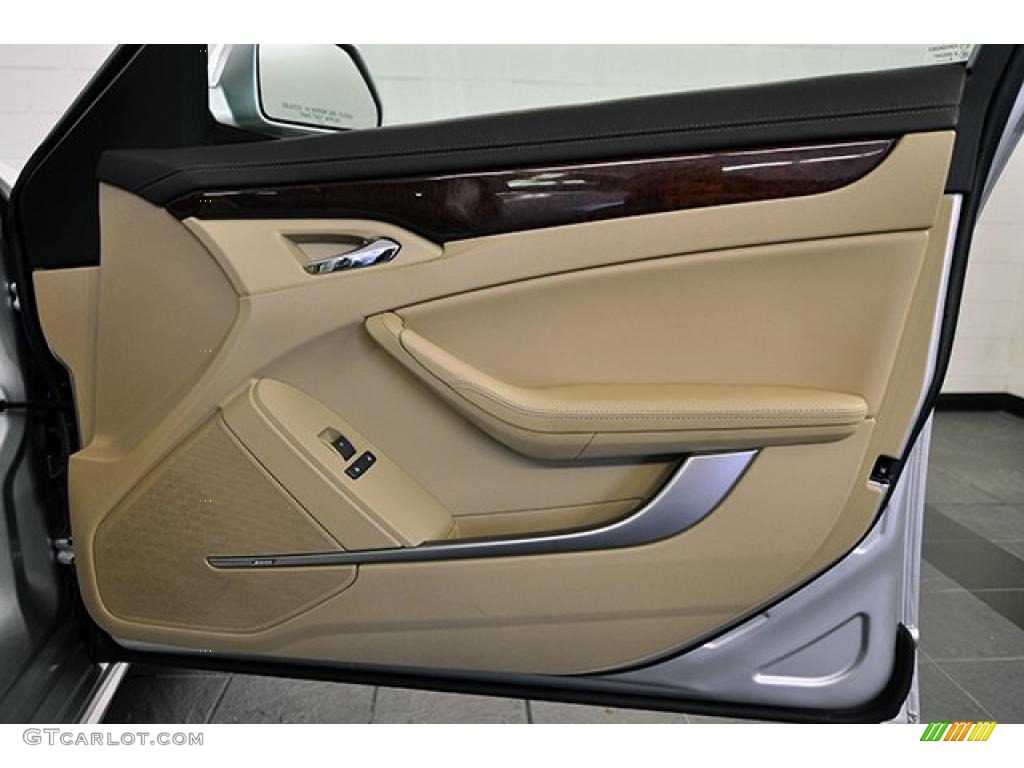 2010 Cadillac CTS 4 3.6 AWD Sedan Cashmere/Cocoa Door Panel Photo #40196787
