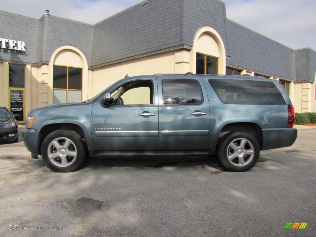 2009 Suburban LTZ - Blue Granite Metallic / Light Titanium/Dark Titanium photo #4