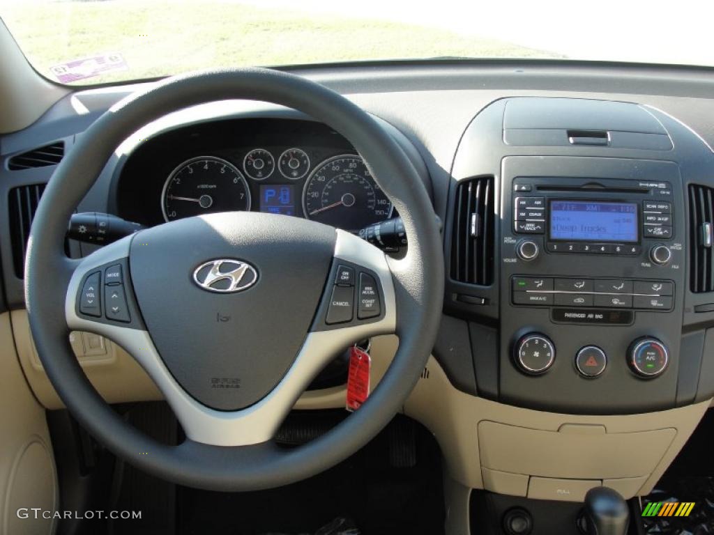 2011 Hyundai Elantra Touring GLS Beige Dashboard Photo #40199488