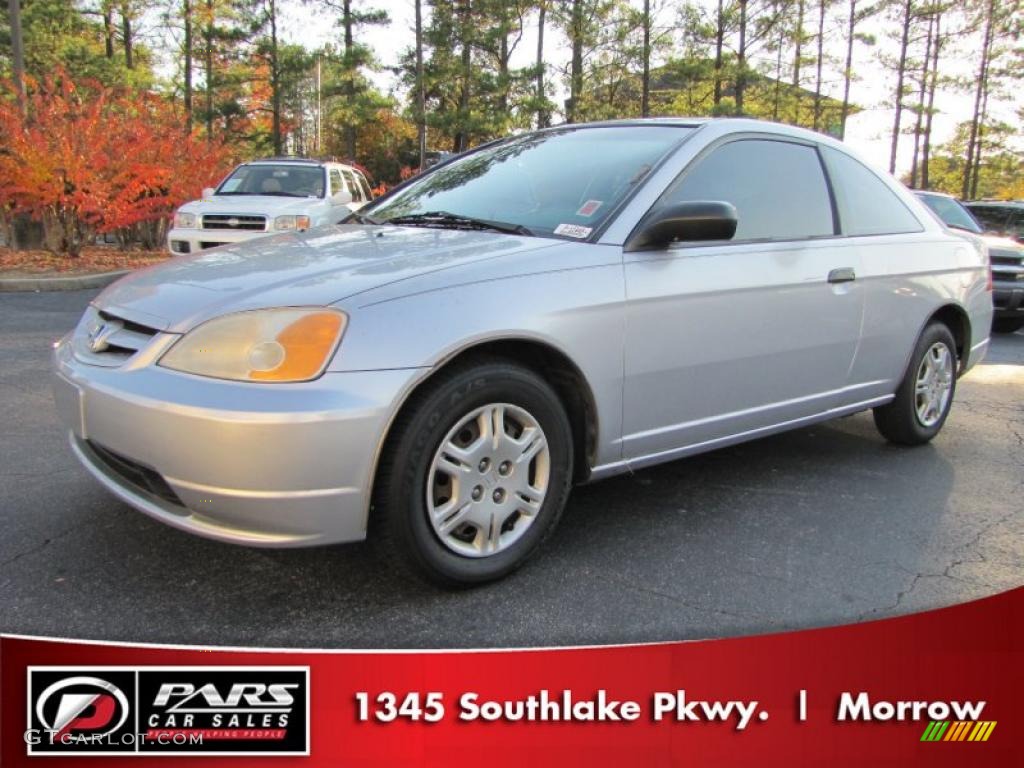 2001 Civic LX Coupe - Titanium Metallic / Black photo #1