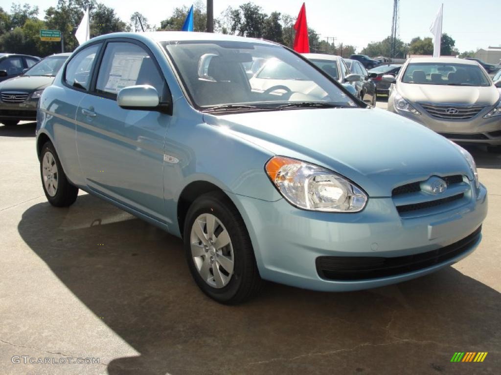 Ice Blue Hyundai Accent