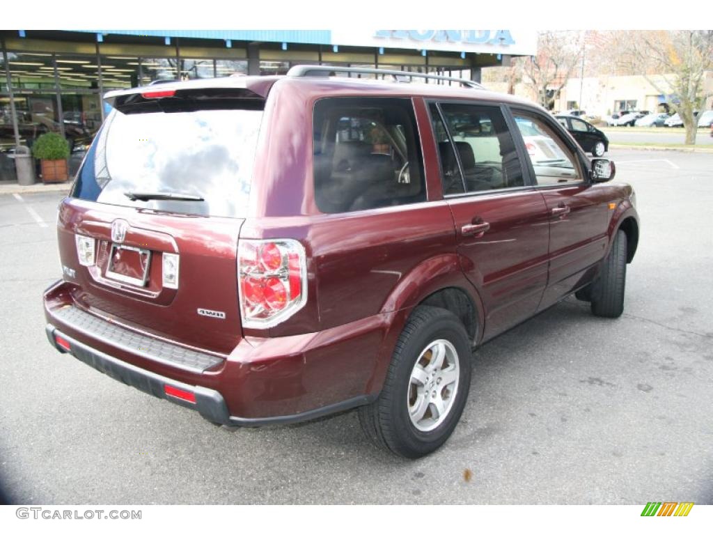 Dark Cherry Pearl 2008 Honda Pilot EX-L 4WD Exterior Photo #40200792