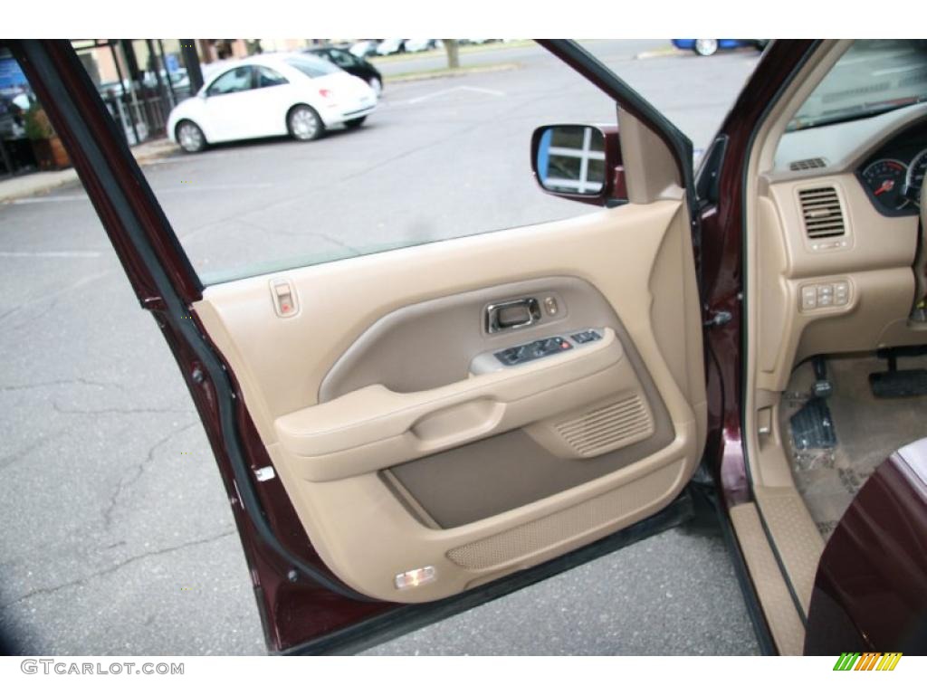 2008 Honda Pilot EX-L 4WD Saddle Door Panel Photo #40200920