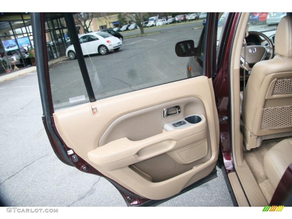 2008 Honda Pilot EX-L 4WD Saddle Door Panel Photo #40200940